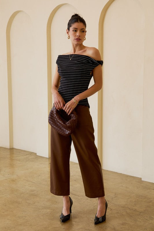 Twine Twisted Stripe Knit Top