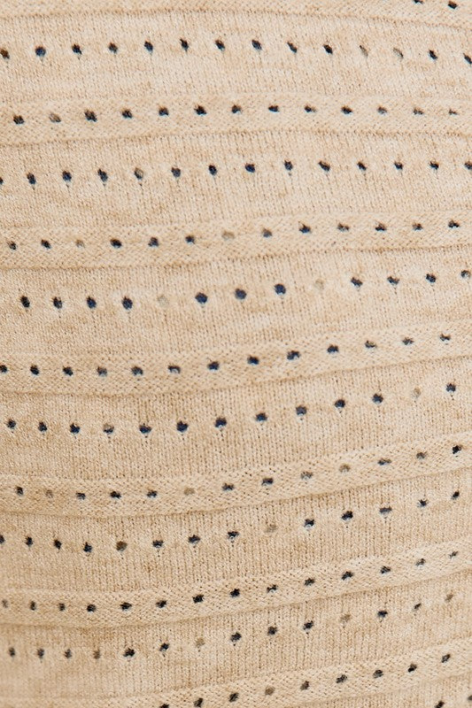 Lace Pointelle Knit Cardigan
