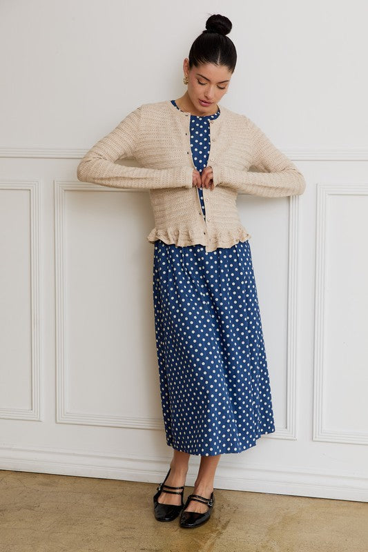 Lace Pointelle Knit Cardigan