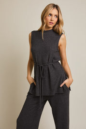 Nova Mock Neck Sleeveless Top