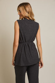 Nova Mock Neck Sleeveless Top