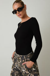 Sail Boat Neck Bodysuit