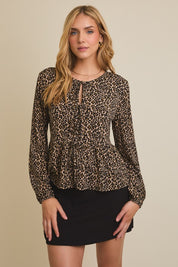 Tawny Long Sleeve Leopard Top