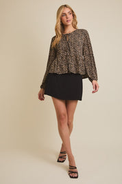 Tawny Long Sleeve Leopard Top
