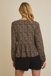 Tawny Long Sleeve Leopard Top