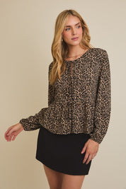 Tawny Long Sleeve Leopard Top