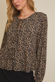 Tawny Long Sleeve Leopard Top