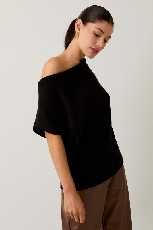 Drift Cowl Neck Knit Top