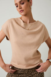 Drift Cowl Neck Knit Top