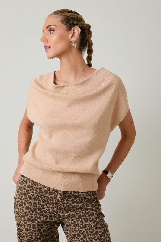 Drift Cowl Neck Knit Top