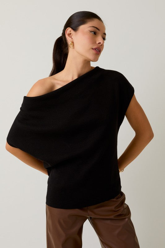 Drift Cowl Neck Knit Top
