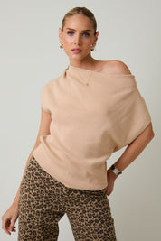 Drift Cowl Neck Knit Top