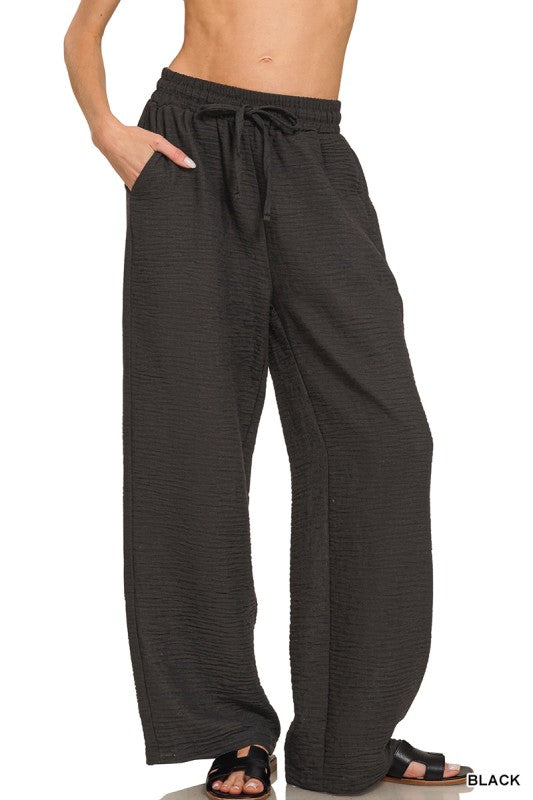 Crepe Elastic Band Pants
