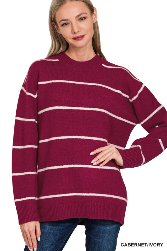 Maren Striped Round-Neck Sweater