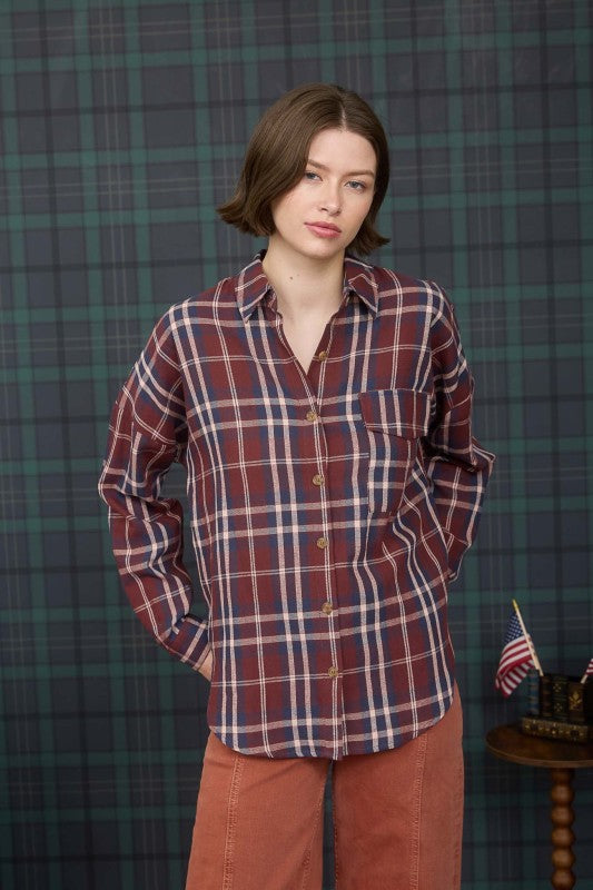 Olin Plaid Button Down Pocket Shirt