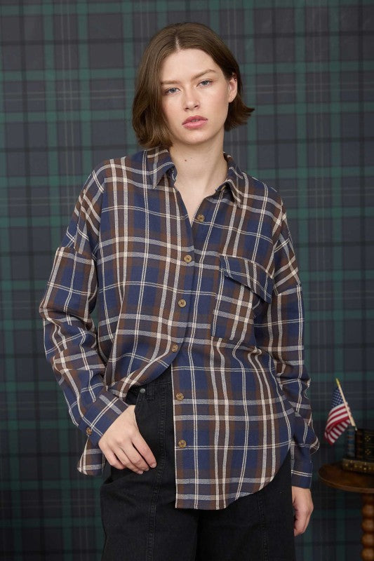 Olin Plaid Button Down Pocket Shirt