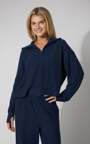 Arden Rib Knit Half-Zip Pullover