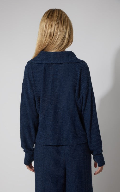 Arden Rib Knit Half-Zip Pullover