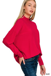 Esme Mock Neck Seam Sweater