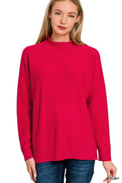 Esme Mock Neck Seam Sweater