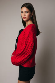 Amara Velvet Tie Cardigan