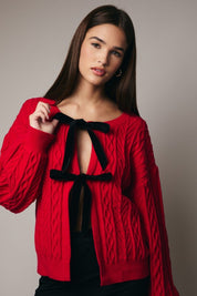 Amara Velvet Tie Cardigan