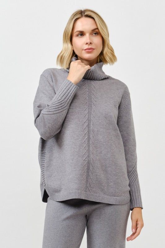 Cozy Turtleneck Knit Pullover