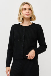 Cable Knit Crewneck Cardigan