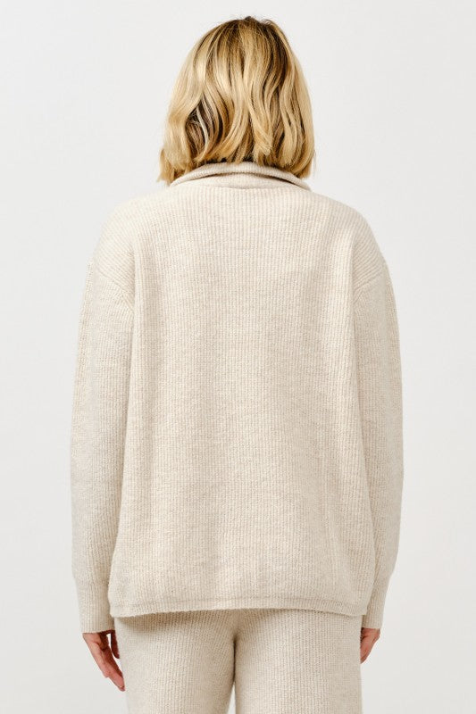 Maris Zip-Up Pullover Sweater