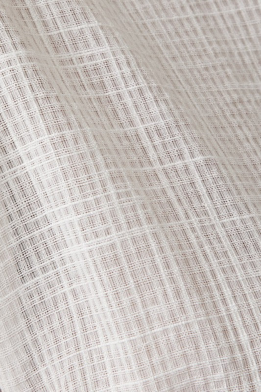 Soft Structure Smocked Button Top