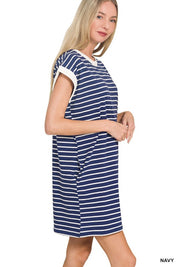 Blair Contrast Stripe T-Shirt Dress