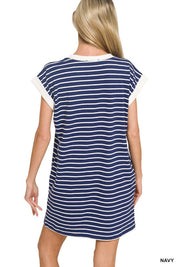 Blair Contrast Stripe T-Shirt Dress