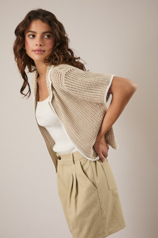 Seaside Zip Knit Top