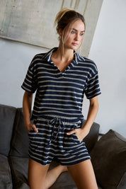 Marina Stripe Box Top