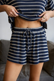 Marina Stripe Drawstring Shorts