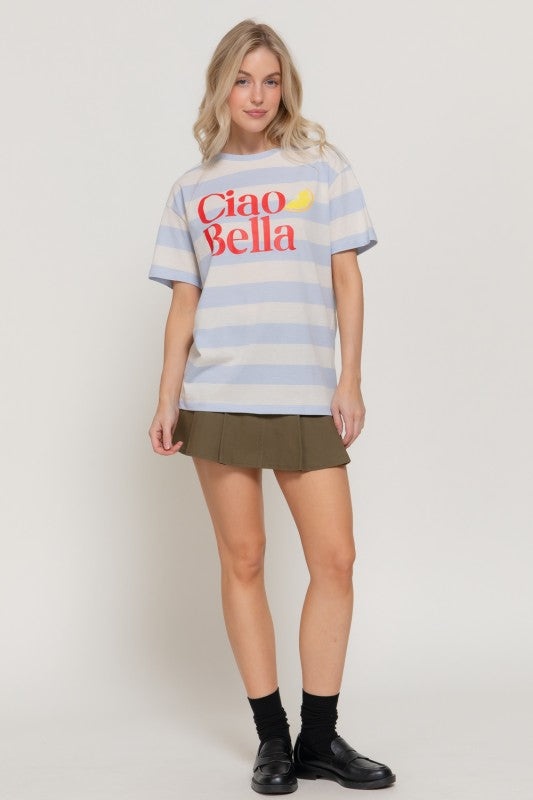 Caio Bella Striped Graphic Tee