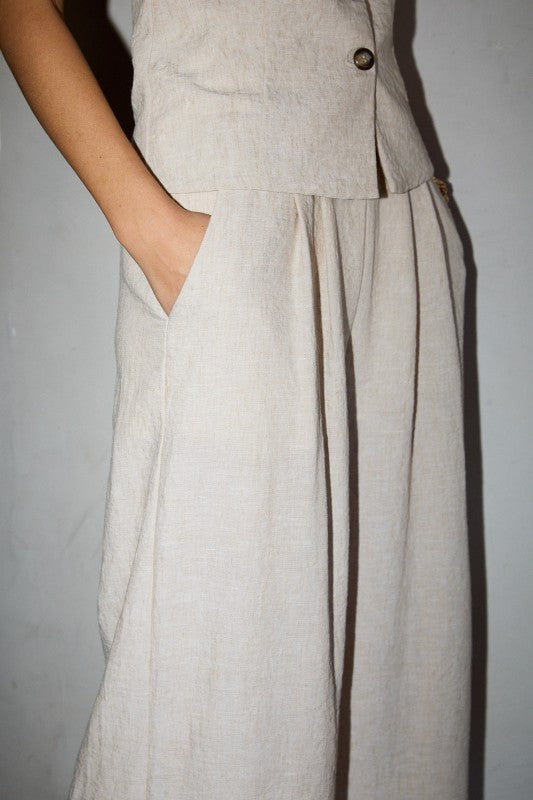 Amalfi Pleated Wide Leg Trouser