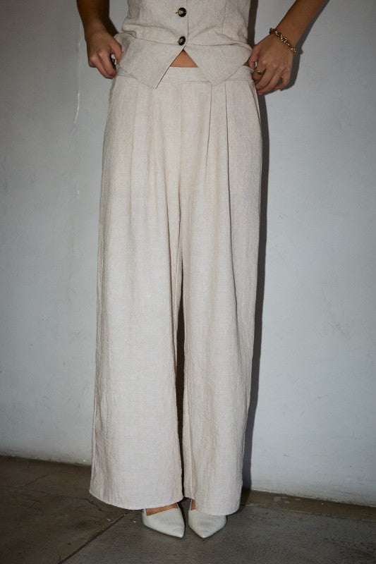 Amalfi Pleated Wide Leg Trouser