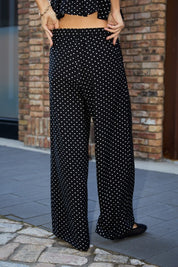 Midnight Polka Wide Leg Pants