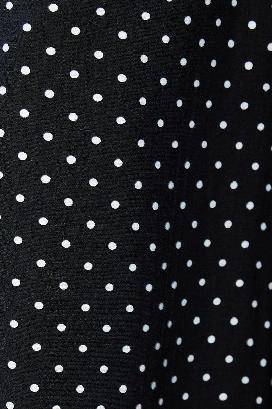 Midnight Polka Peplum Top