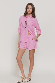 Cherry Lane Stripe Shorts