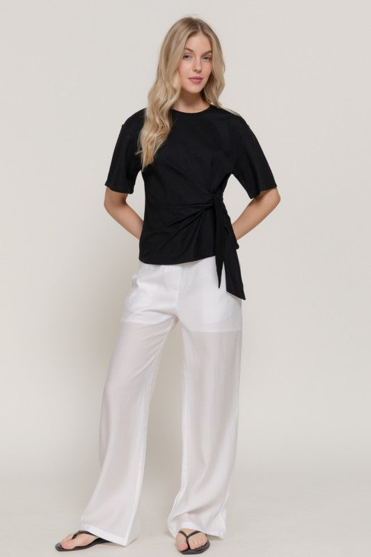 Isla Tie Front Knit Top