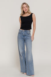 Capri Ribbed Draped Tank