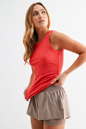 Essential Micro-Ribbed Athleisure Tank