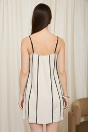 Sienna Contrast Stripe Linen Dress
