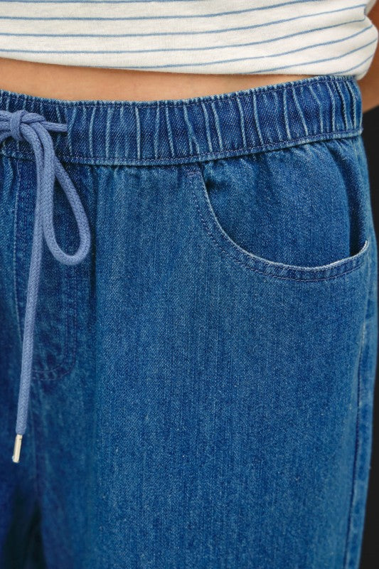 Harper Pull-On Denim Pants