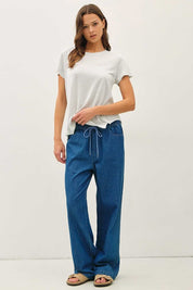Harper Pull-On Denim Pants