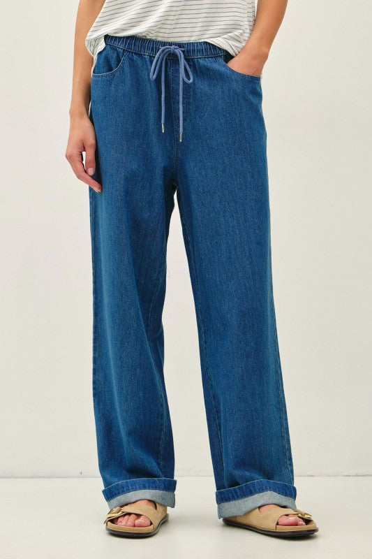 Harper Pull-On Denim Pants