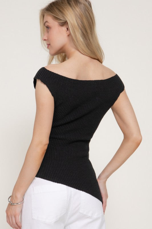 Elowen Asymmetrical Knit Top