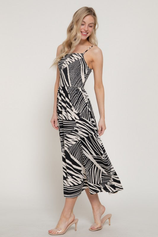 Capri Palm Print Maxi Dress